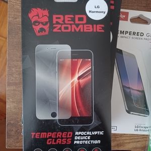 Red Zombie tempered glass screen protector LG Harmony